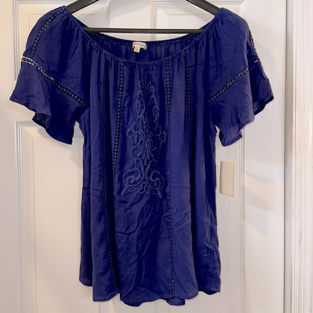 Love On A Hanger short sleeve blue poet shirt 2X